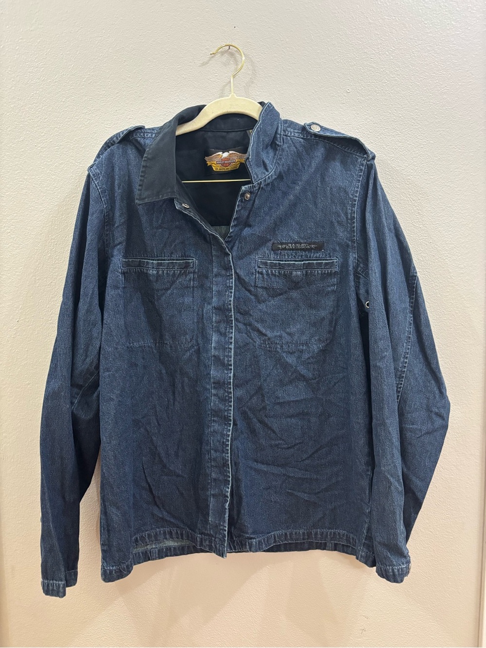 Harley-Davidson Dark Blue Denim Shirt Jacket